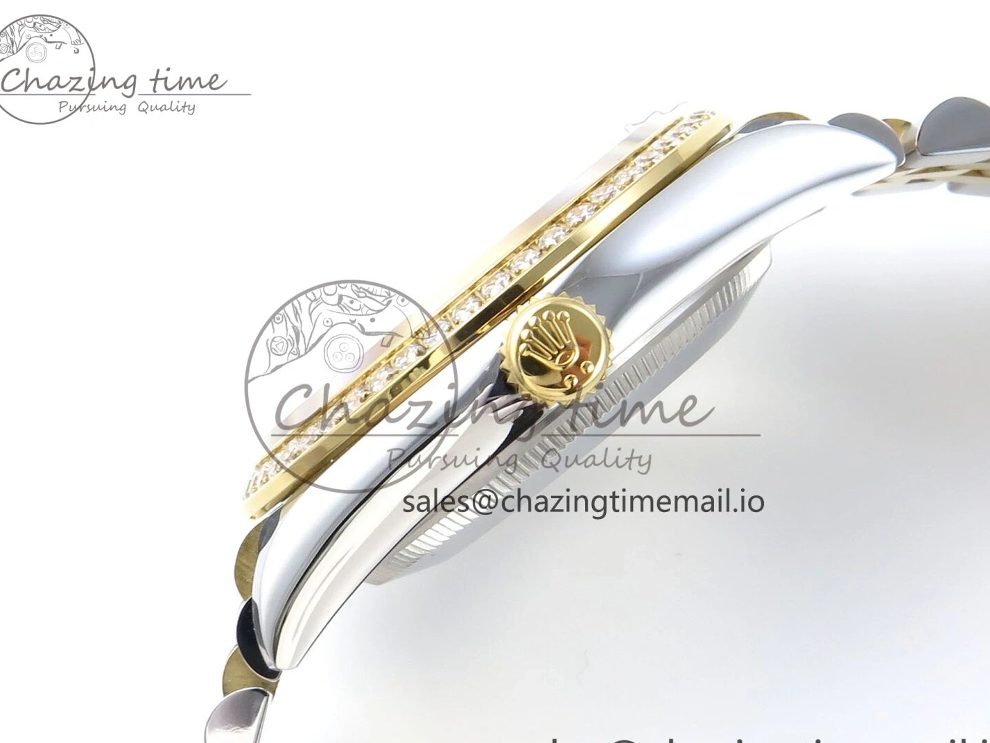 MiroTime 1223 Attractive DateJust 36 126283RBR EWEF Best Edition YG Diamonds Dial on SS YG Jubilee Bracelet A 635